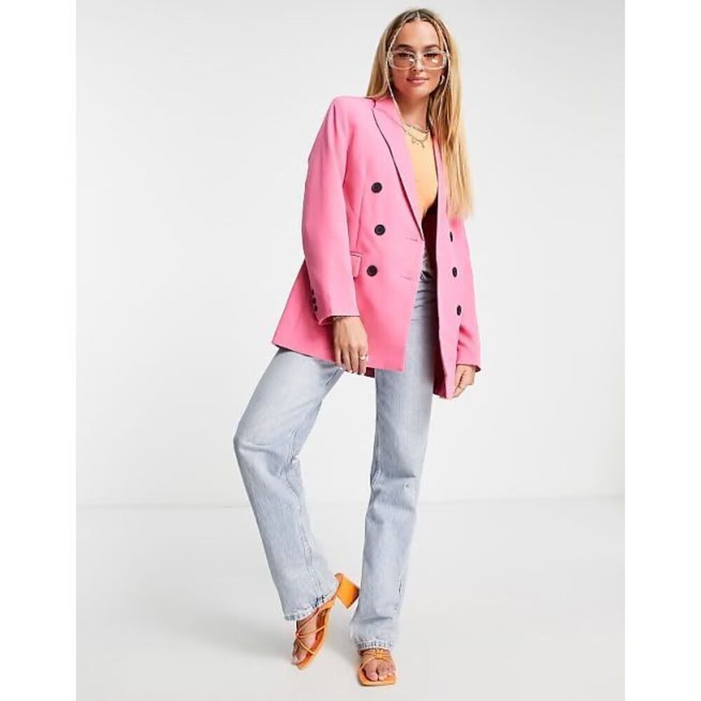 Asos oversized pink blazer size 8 - Picture 2 of 5